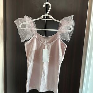 NEW! Zara lavender tank top with ruffle design